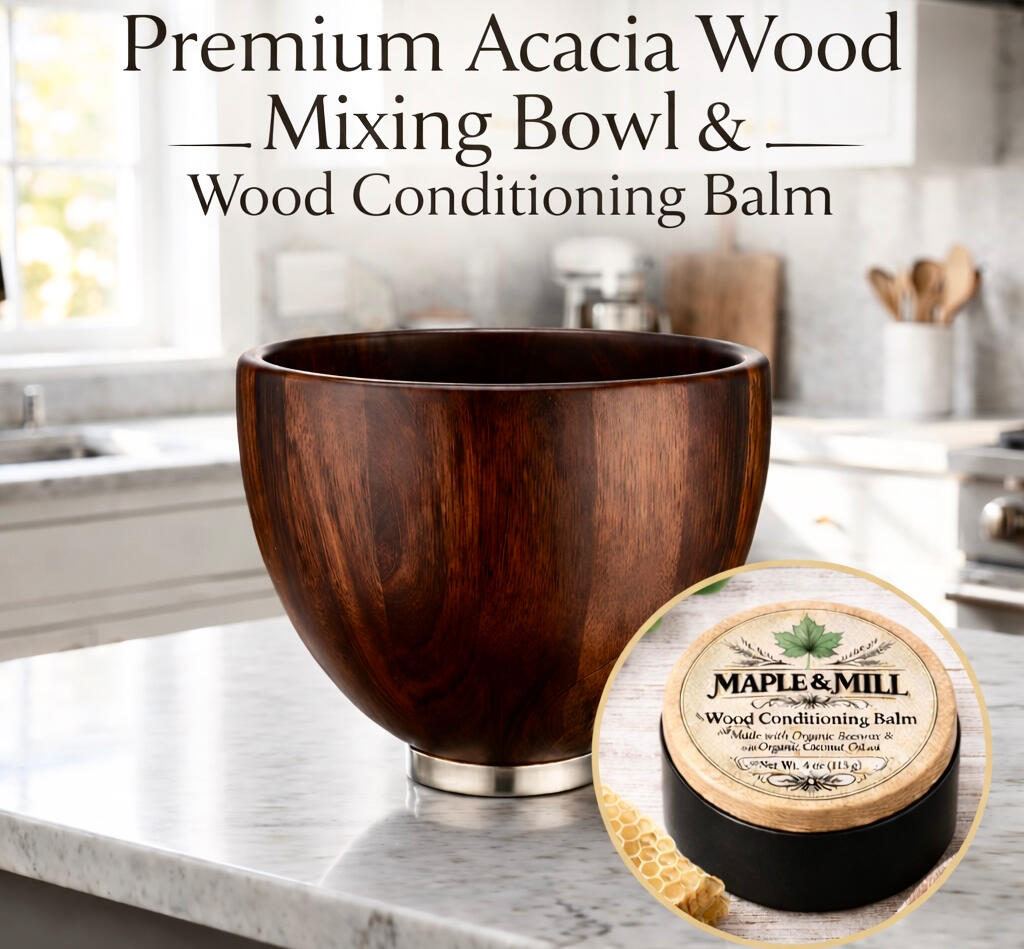 Premium Acacia Wood Mixing Bowl