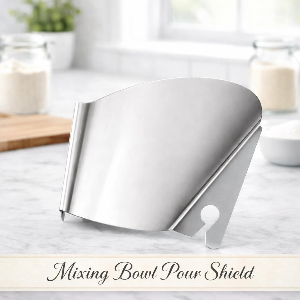Mixing Bowl Pour Shield Eco-friendly alternative to plastic wrap. Reusable, washable, and breathable.